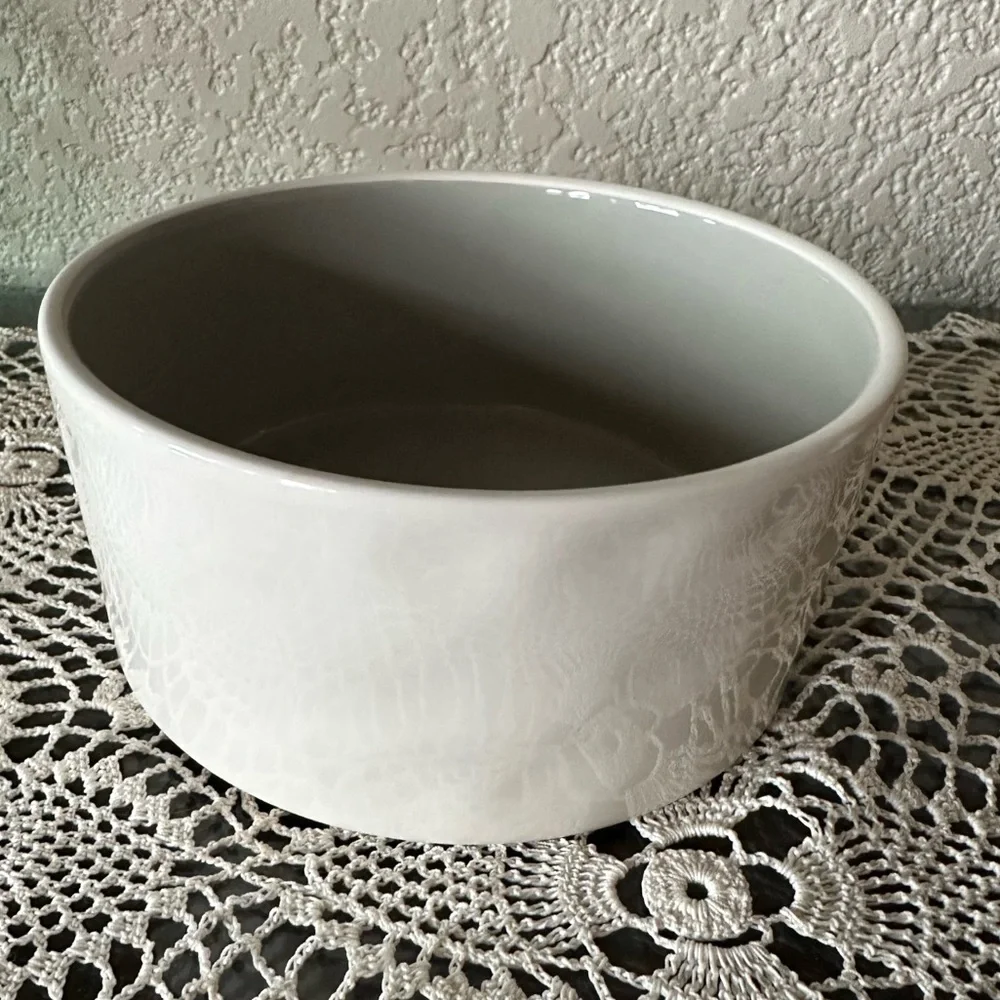 Rae Dunn Magenta Ceramic Dog “SLURP” Bowl